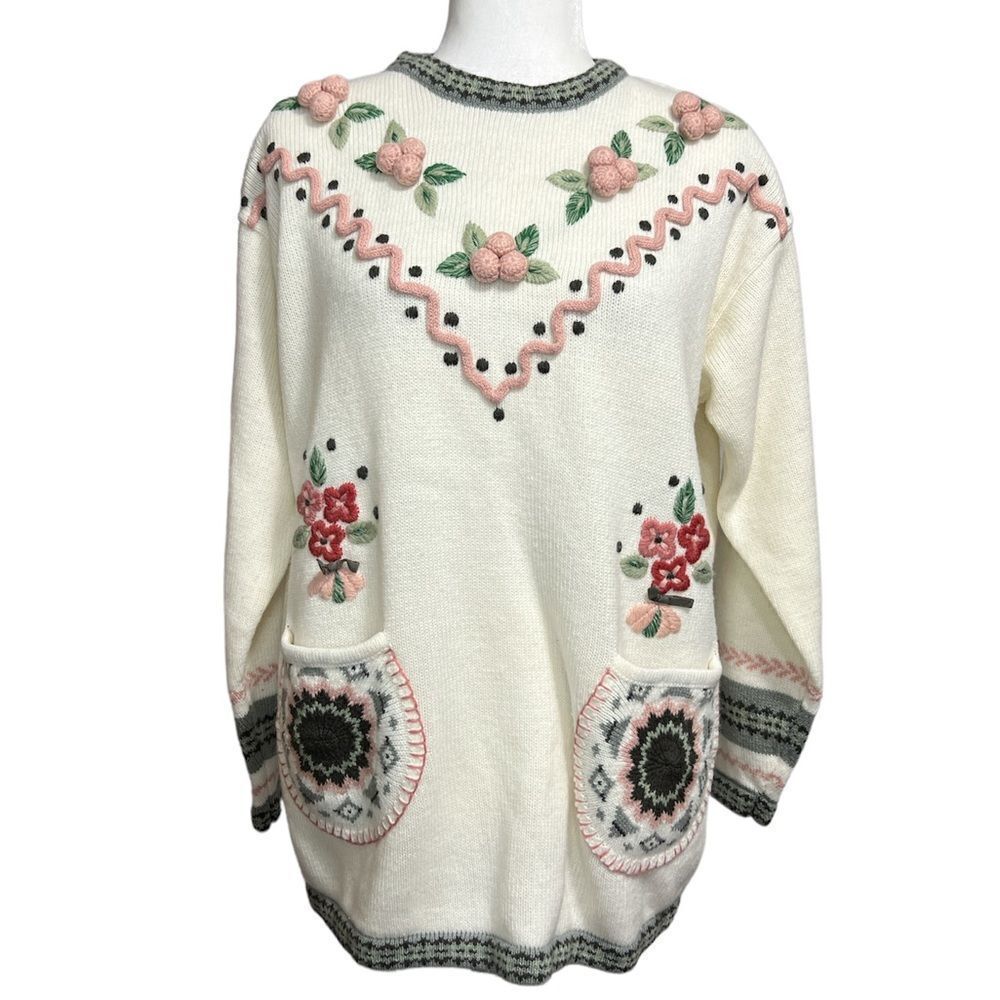 𝅺paramour Vintage Knitted Sweater Free Sizea